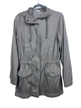 Standard James Perse Hooded Military-Style Utility Jacket Hooded Green Women’s